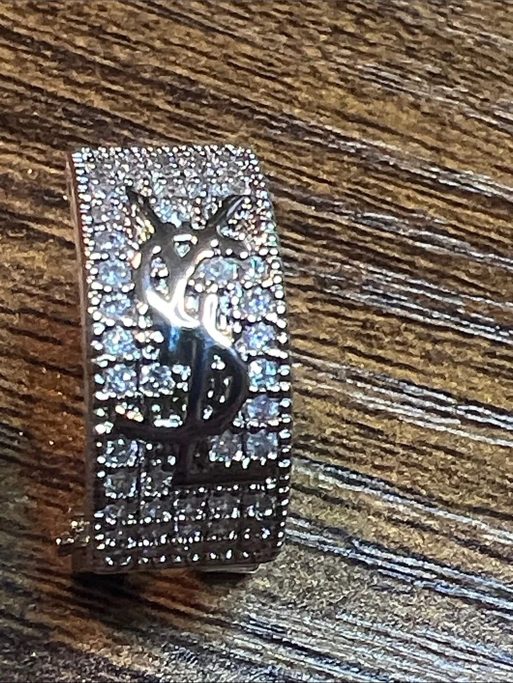 Silver Crystal Rectangular Clip-On Earrings - Sparkling Silver Tone